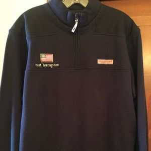 Vineyard Vines Navy Blue Pullover w/Zip on Top